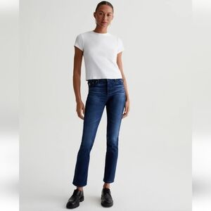 AG Mari High-rise Slim Straight Dark Indigo Size 29 Regular